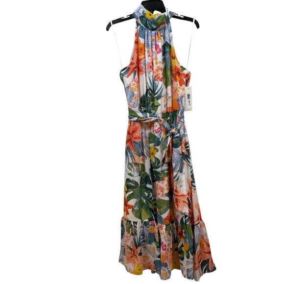 NWT Eliza J Floral High Neck Sleeveless Dress With Belt Size 12 MSRP $148 - Picture 10 of 10